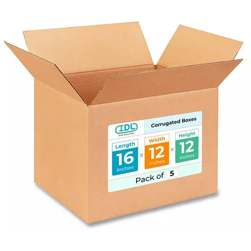 Miniatura 84 de IDL Packaging Paquete de 5 cajas de envío altas de 8 x 8 x 48 pulgadas, extra resistentes de 200 libras frente a caja regular, cajas de mudanza