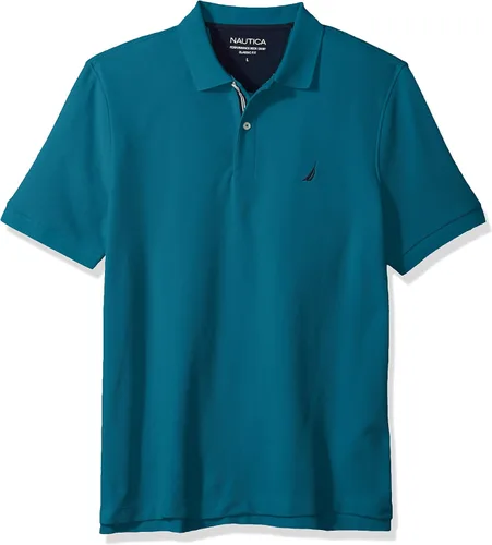 Miniatura 140 de Nautica playera polo clásica de mangas cortas, color sólido, para hombre