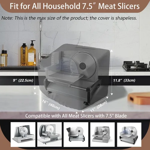 Miniatura 5 de Cubierta para cortar carne, fundas protectoras de alimentos, tela Oxford, pequeño, para el hogar, máquina eléctrica para delicatessen, compatible