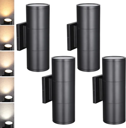 Miniatura 12 de LEONLITE Lámpara de pared LED cilíndrica de 12 pulgadas, 5CCT, para exteriores, 120-277 V, regulable, de aluminio, impermeable, de alta gama, lista
