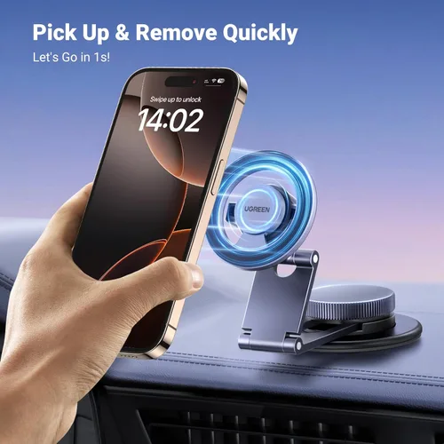 Miniatura 7 de UGREEN Paquete de soporte para teléfono de coche con rotación magnética de montaje de coche Magsafe