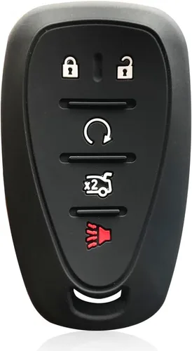 Funda de silicona para llavero de coche para Chevrolet Malibu Equinox Orlando Spark Camaro Traverse Trailblazer Sonic Blazer Cruze (negro)