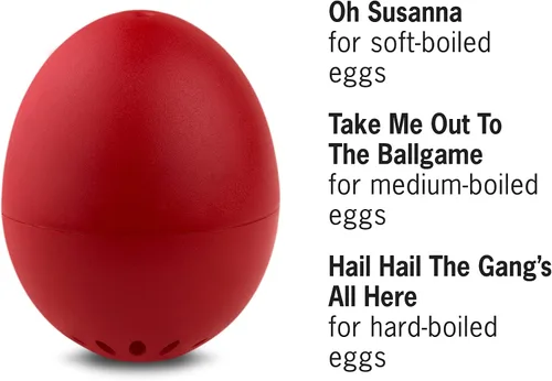 Miniatura 3 de Brainstream Beepegg - Temporizador de huevo básico, rojo