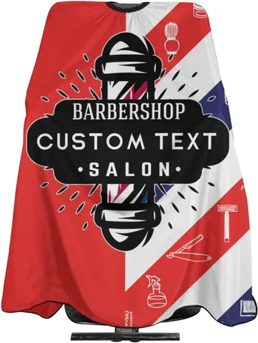 Miniatura 30 de Capa de barbero impermeable personalizada, Capa de peluquero personalizada, Añade tu texto, Capa de salón personalizada para hombres, Capa de corte