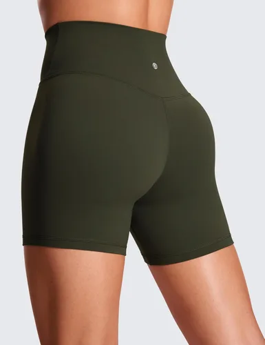 Miniatura 2 de CRZ YOGA Butterluxe - Pantalones cortos cruzados de 5 pulgadas para mujer, cintura alta, para entrenamiento, yoga, suave