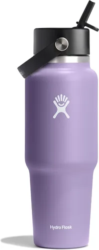Miniatura 75 de Hydro Flask Botella de agua de viaje – Acero inoxidable aislado – Tapa ancha con pitillo, antiderrames, a prueba de fugas en 24 oz Trillium Pink