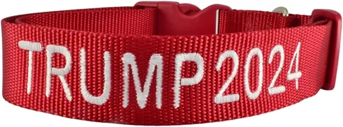 Miniatura 8 de MAGA Trump 2024 - Collar para perro, correa y collar para mascotas, 40 bonitas opciones de bordado para perros de juguete, tamaño S, Presidente 47