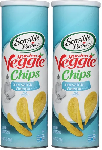 Miniatura 10 de Sensible Portions Chips de verduras apiladas para jardín, sal marina, 5 onzas