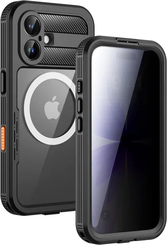 Miniatura 11 de Lanhiem Funda magnética para iPhone 17 Pro Max, IP68 impermeable, a prueba de polvo, compatible con Magsafe, protector de pantalla integrado, cuerpo