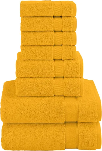 Miniatura 35 de Elegant Comfort Juego de 8 toallas de algodón de alta calidad, incluye 4 toallas pequeñas, 2 toallas de mano y 2 toallas de baño, 100% algodón