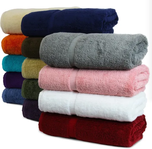 Miniatura 49 de Luxury Hotel & Spa Collection - Toalla ecológica de 100% algodón turco de 27 x 54 pulgadas (27 x 54 onzas), de secado rápido, para baño, borde