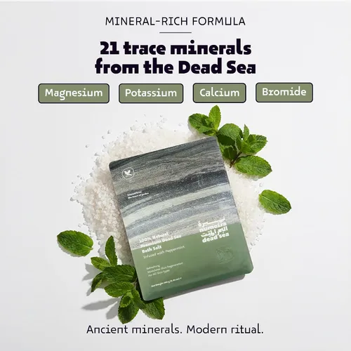 Miniatura 2 de Sales del Mar Muerto para remojar, relajante baño de sal para rejuvenecimiento corporal, sales de baño 100% naturales de sal gruesa del mar muerto