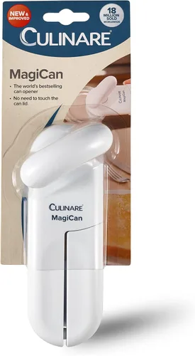 Miniatura 2 de Culinare MagiCan, abrelatas manual con liberación de tapa, accesorios de cocina para abridor de tapas resistentes, manual para el abrelatas de Blanco