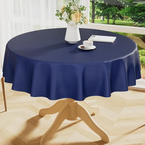 Miniatura 22 de Smiry Mantel cuadrado de vinilo impermeable de 54x54 pulgadas, protector de manteles de vinilo lavables, funda de mesa resistente a derrames