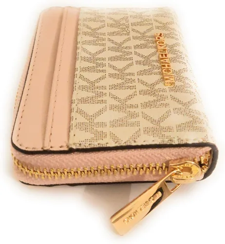 Miniatura 3 de Michael Kors Jet Set Travel - Funda para tarjetas con cierre medio vainilla rosa café rosa