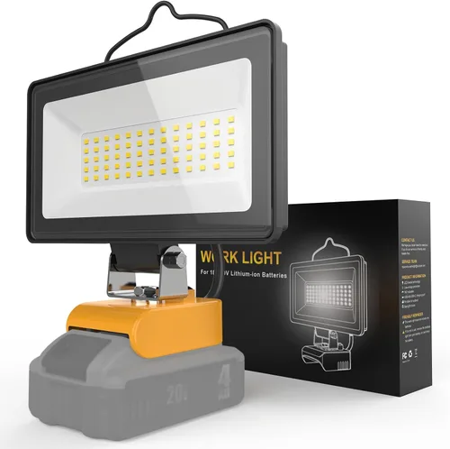 Miniatura 8 de 2 piezas de luz LED de trabajo para batería Makita de 18 V, luz de batería para herramientas Makita 18 V portátil al aire libre iluminación