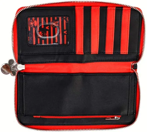 Miniatura 4 de Loungefly Disney Sensational 6 AOP Cartera de piel vegana con cremallera color blanco mediano