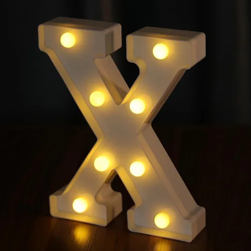 Miniatura 43 de Letras Iluminadas, Luces de Letras LED 26 del Alfabeto, Letra Iluminada Decorativa, Letras de Marquesina LED que Funcionan con Pilas para Fiesta