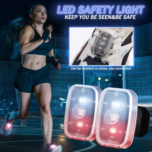 Miniatura 6 de Mudder Luces de Correr para Corredores Lámparas LED de Seguridad Recargables USB con Clip Estroboscópico Lámparas Traseras de Bicicleta con 5 Modos