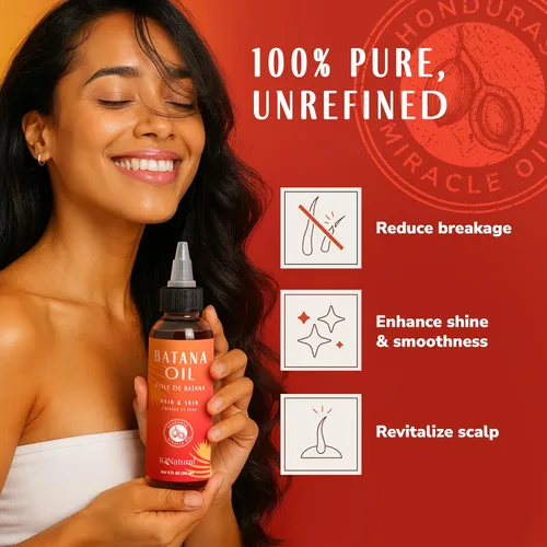 Miniatura 2 de Aceite de batana crudo orgánico para el crecimiento del cabello, para mujeres y hombres, batana natural puro de Honduras, 4 onzas, saludable, más