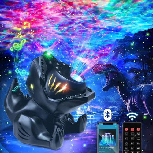 Máquina de Sonido Nocturno para Bebés Proyector de Luz Nocturna de Dinosaurio, 22 Máquina de Ruido Blanco para Bebés con Altavoz Bluetooth 5.3,