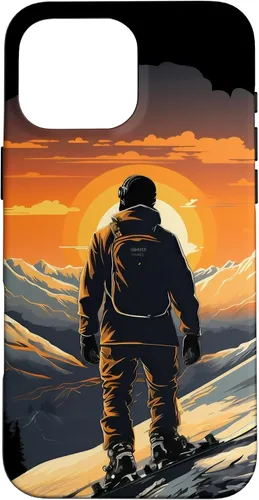 Miniatura 19 de Snowboarding Snowboard Snowboarder Mountain Sunset Case for iPhone 17