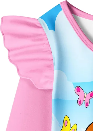 Miniatura 4 de Curious Girls Cartoon Dress Little Kids George Ruffle Long Sleeve Cute Playwear Night Clothes Outfit 2-3 T