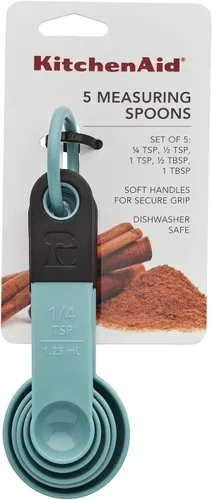 Miniatura 6 de KitchenAid cucharas para medir Aqua Sky/Negro Juego de 2