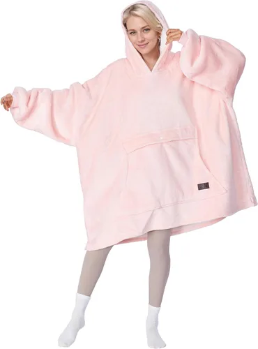 Miniatura 38 de Tirrinia Sudadera Manta de Gran Tamaño con Capucha, Mantas Sherpa Esponjosas Vestibles, Manta Sudadera Reversible y Acogedora, Regalo para Adultos #