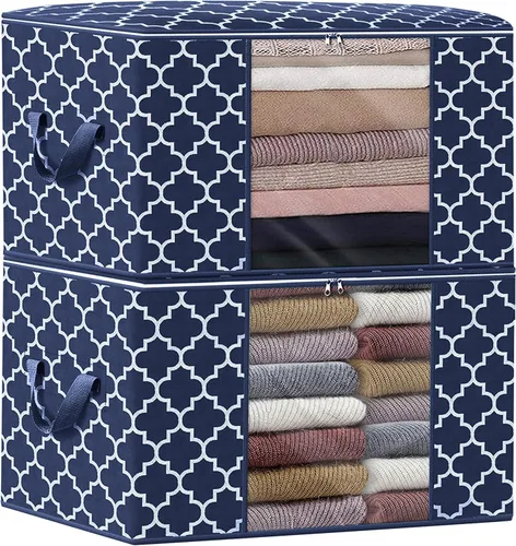 Miniatura 22 de WISELIFE Bolsas de almacenamiento, organización de ropa de manta grande y contenedores de almacenamiento para ropa de cama, edredones, organizador