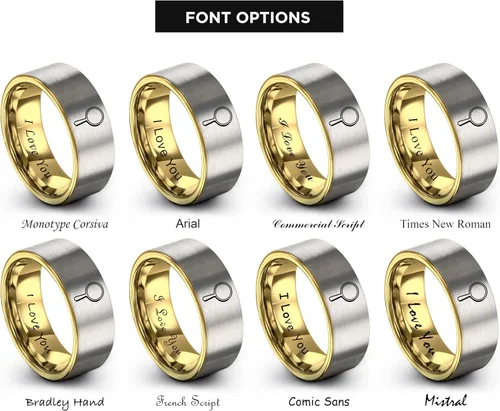 Miniatura 5 de Regalo para fanático estético vintage, anillo de espejo de mano, 0.315 in, pulido pulido, tungsteno, aniversario, boda, grabado personalizado