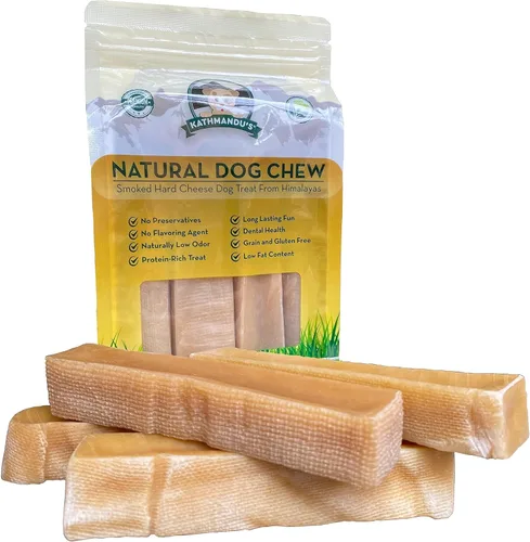 Miniatura 16 de Queso auténtico del Himalaya de yak para perros - Pequeño (Paquete de 10) - Procedencia de las estribaciones prístinas del Himalaya, sin cuero