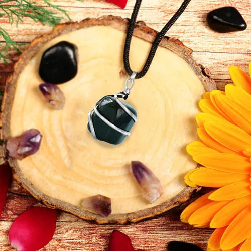 Miniatura 65 de PYOR Collar con colgante curativo de Reiki de cristal, gemas de buena suerte, prosperidad, riqueza, piedras preciosas naturales, collares de buena
