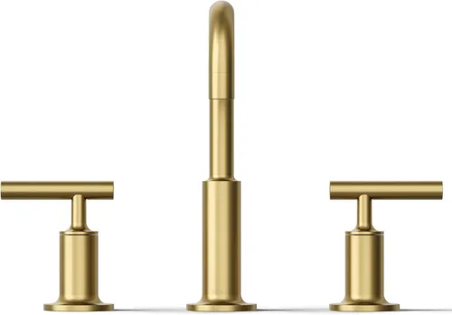 Miniatura 9 de Kohler 14406-4-2MB Purist® Grifo generalizado para lavabo de baño con manijas de palanca, 1.2 gpm, latón cepillado vibrante moderno