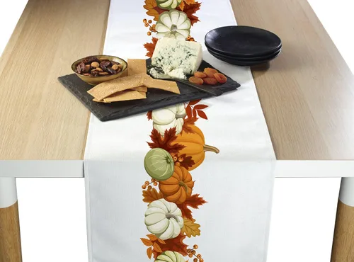Miniatura 5 de Fabric Textile Products Servilletas de tela de cosecha de otoño Cuadros de 18 x 18 pulgadas Resistente a las manchas para un fácil cuidado