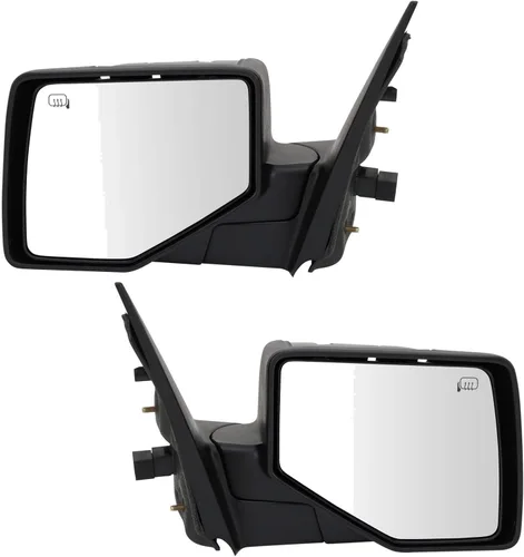 Miniatura 10 de TRQ Juego de 2 piezas de espejo lateral del conductor y del pasajero, ajuste eléctrico calentado sin memoria, color gris, compatible con Volkswagen