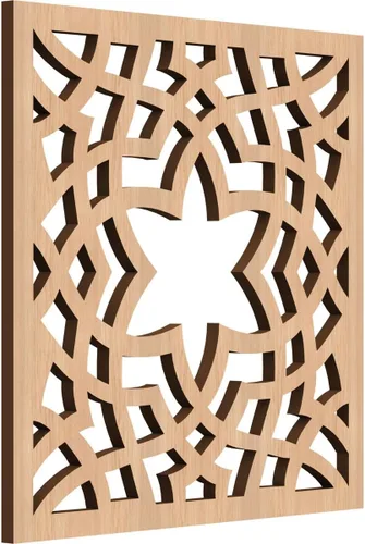 Miniatura 24 de París - Paneles de pared decorativos de madera con calado, extra pequeños, 7 3/8 pulgadas de ancho x 7 3/8 pulgadas de alto x 1/4 pulgadas de alto