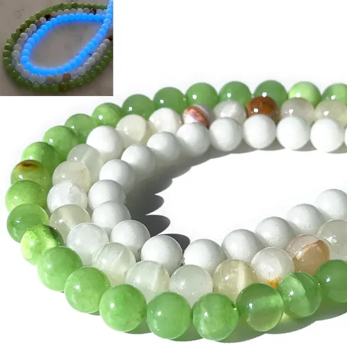 Miniatura 13 de Artsy Crafts - Cuentas cuadradas de morganita natural de 0.315 pulgadas (0.315 in) para hacer joyas, pulseras, collares, aretes, rosario (arándano)