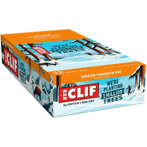 CLIF BAR - Sabor de pastel de calabaza especiado - Hecho con avena orgánica - Sin OMG - A base de plantas - Barras energéticas de temporada - 2.4