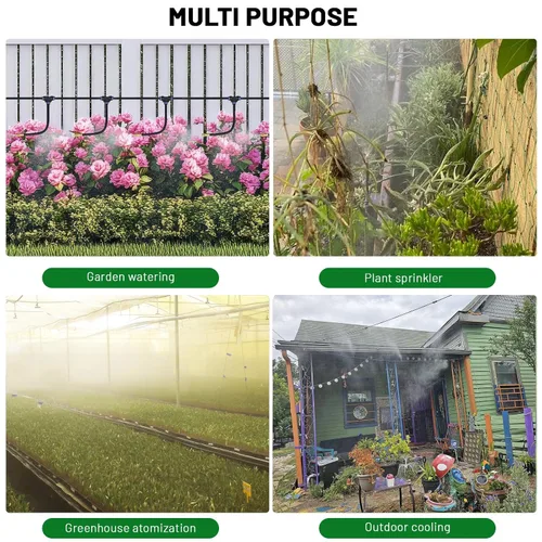 Miniatura 5 de Sistema de riego por goteo ajustable de 360° - Kit de rociadores de trampolín de agua para niños diversión de verano. Sistema de riego de plantas
