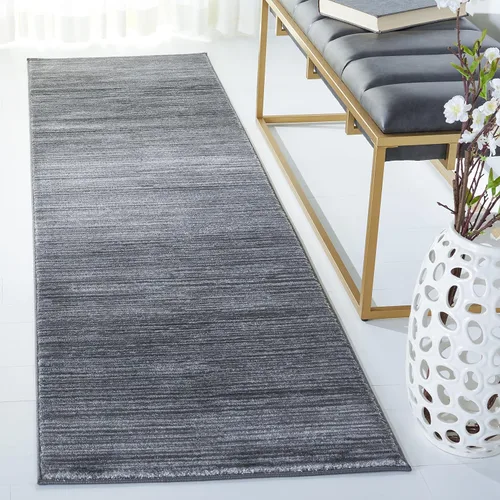 SAFAVIEH - Alfombra corredor de la colección Vision, 2.2 x 6 pies, gris, diseño moderno ombré, sin desprendimiento y fácil de limpiar, ideal para