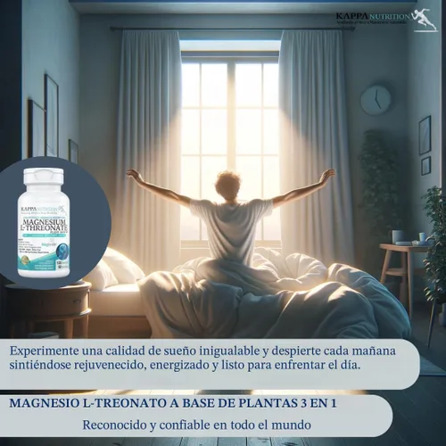 Miniatura 6 de Kappa Nutrition potenciado por Magbrain™ Magnesio L-treonato de origen vegetal, 420 mg de magnesio elemental (3 cápsulas) de 2,253 mg, 120 cápsulas