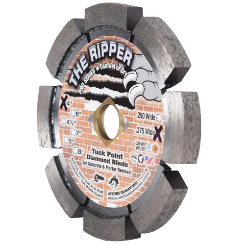 Delta Diamond Ripper Premium - Hoja de diamante de 4 pulgadas para punta de tope, de 3/8 de pulgada de ancho, para eliminación de mortero (4" X.375)