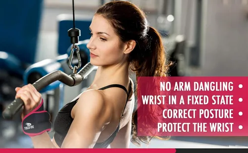 Miniatura 7 de Comfecto Wrist Weights with Thumb Loops Lock, 1lb*2 2lbs*2 for Running, Strength Training, Walking, Exercises, Gym, Cardio, Men, Women Rosa