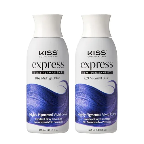 Miniatura 24 de Kiss Express - Kit completo de tinte semipermanente para el cabello, tinte vívido y altamente pigmentado para cabello vibrante, fórmula suave