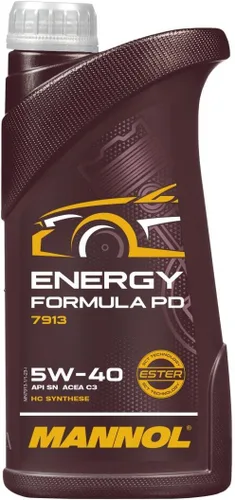 Aceite de motor Energy Formula PD 5W-40, por MANNOL - Aceite de motor totalmente sintético 7913 para motores diésel y gasolina, aceite de automóvil,
