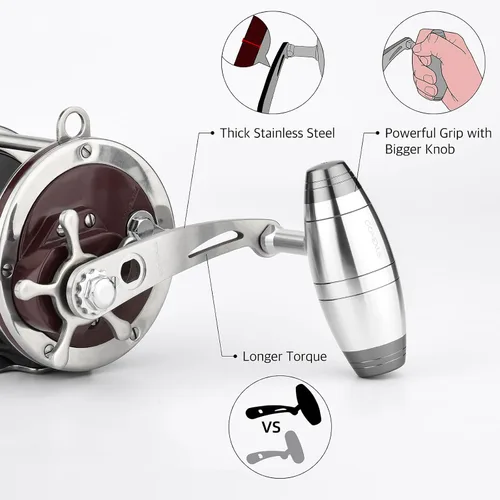 Miniatura 3 de GOMEXUS Power Handle for Penn Special Senator 112H 113H 114H Fishing Reel Crank