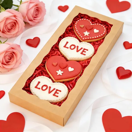 Miniatura 2 de 5 cajas de galletas marrones de 12 x 5 x 1.5 pulgadas, cajas de panadería con ventana, caja de chocolate y fresas para recuerdos de boda, regalos