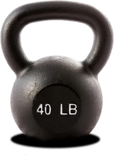 Miniatura 9 de Kettlebell Weights – 5lb to 80lb Cast Iron Kettlebells with Matte Black Finish – Full Body Strength Training & CrossFit Conditioning – Ideal for
