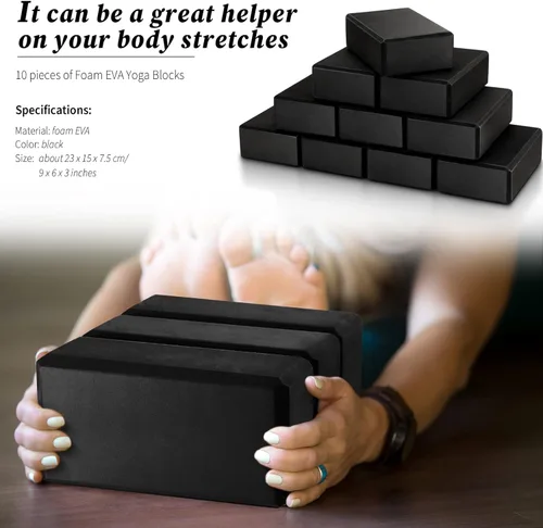 Miniatura 2 de Bloques de espuma EVA para yoga, antideslizantes, ligeros, bloques de apoyo a granel, accesorios para pilates, estiramiento y meditación, mujeres